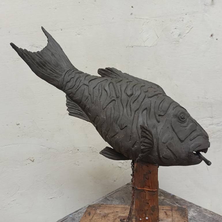 Print of Fish Sculpture by Serhii Brylov