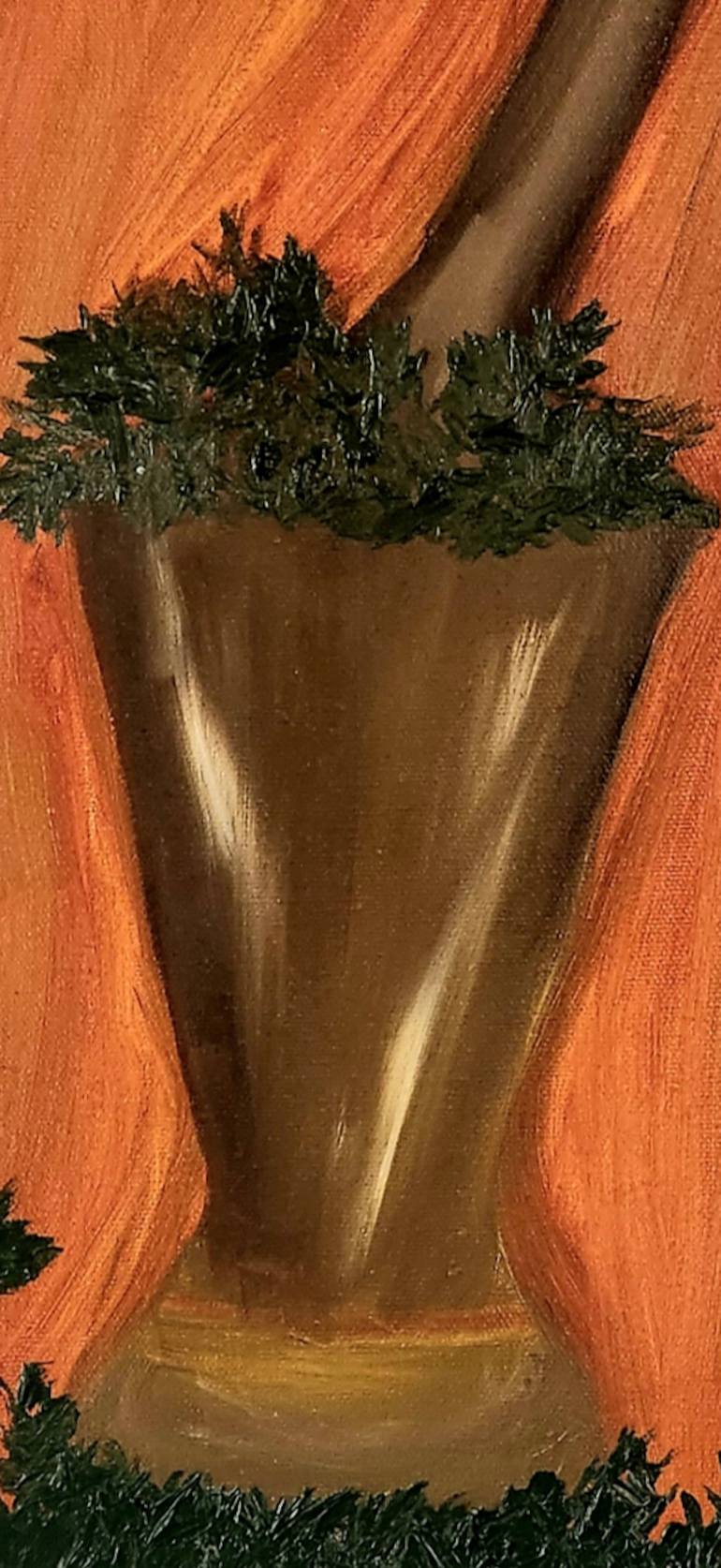 Original Art Deco Botanic Painting by Patricia Houston