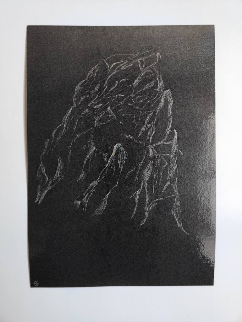 Original Conceptual Abstract Drawing by Charlotte B Witzenrath Tan