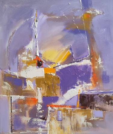 Original Abstract Expressionism Abstract Painting by Todor Marinov