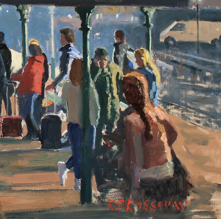 Original Impressionism People Painting by Roelof Rossouw
