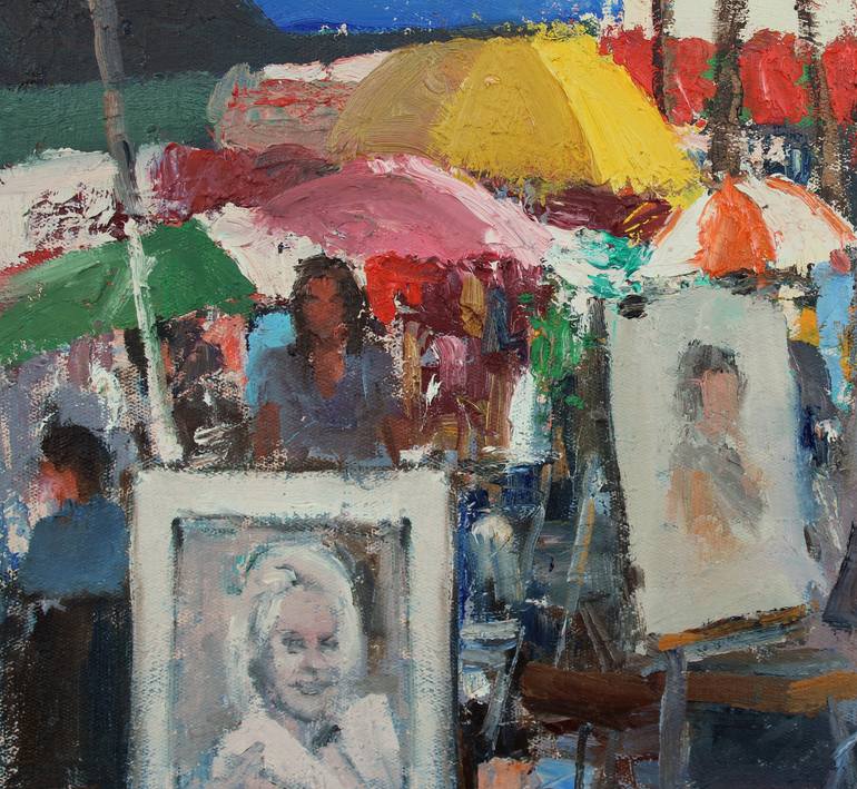 Original Impressionism People Painting by Roelof Rossouw