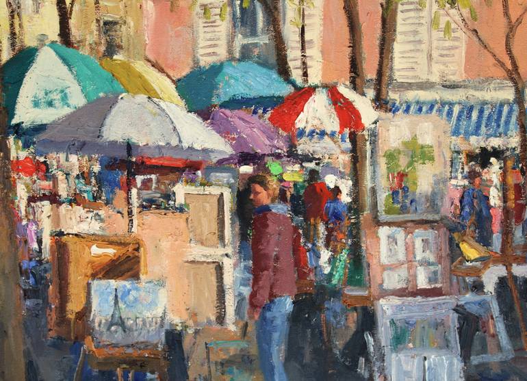 Original Impressionism People Painting by Roelof Rossouw