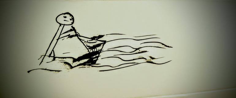 Fisherman fighting Drawing by Shuvo Sarker | Saatchi Art