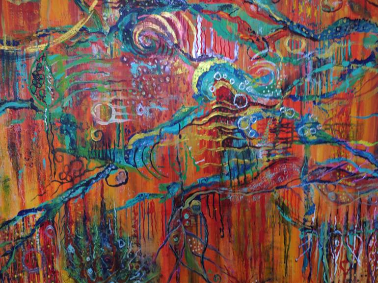 Original Abstract Expressionism Nature Painting by Judith Panditharatne