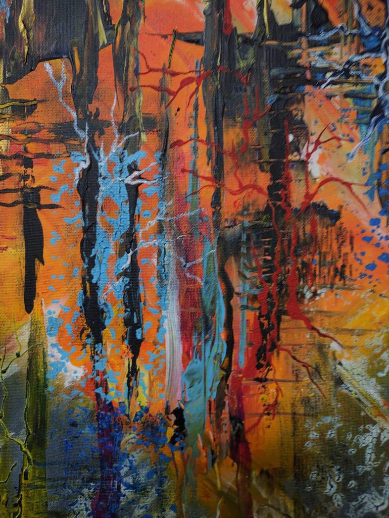 Original Abstract Expressionism Abstract Painting by Judith Panditharatne