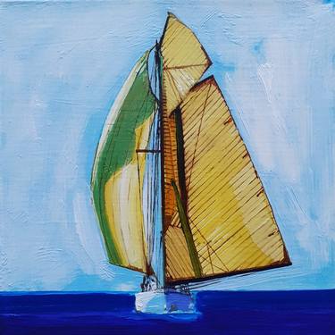 Original Figurative Yacht Paintings by Kenneth McClymont