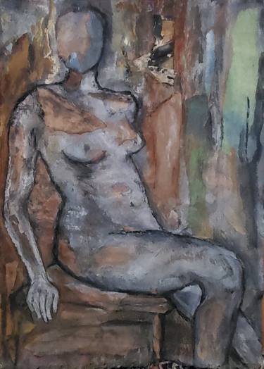 Original Abstract Nude Mixed Media by Isabel Summers