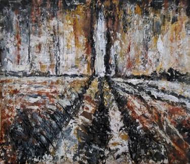 Original Abstract Expressionism Landscape Mixed Media by Isabel Summers