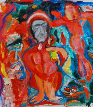 Original Abstract Expressionism People Paintings by Bettina Stuurman