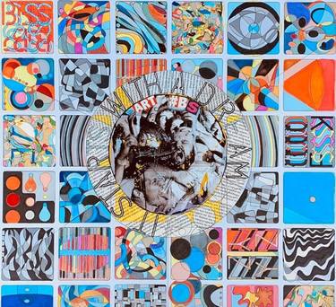 Original Pop Art Abstract Collage by Bettina Stuurman