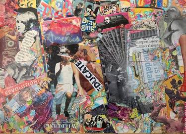 Original Pop Art Popular culture Collage by Bettina Stuurman