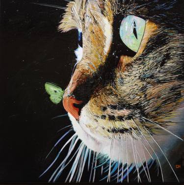 Original Cats Paintings by Carl Hawthorn