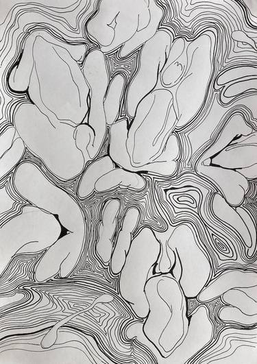 Original Abstract Body Drawings by Matthijs Waardenburg