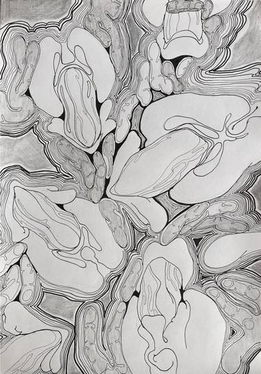 Print of Abstract Body Drawings by Matthijs Waardenburg