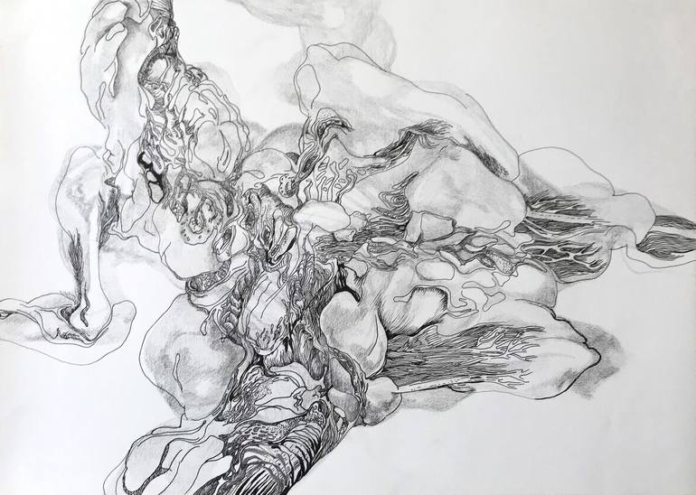 Original Abstract Drawing by Matthijs Waardenburg