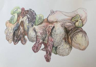 Original Abstract Expressionism Body Drawings by Matthijs Waardenburg