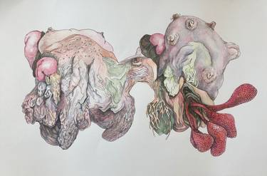 Original Abstract Body Drawings by Matthijs Waardenburg
