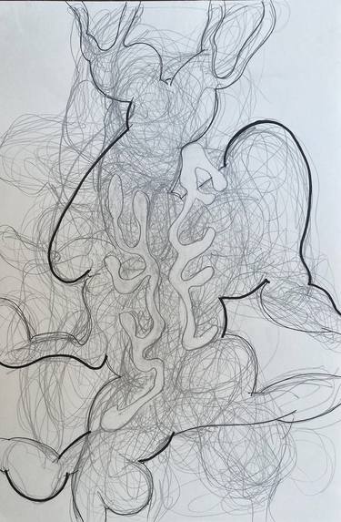 Original Abstract Expressionism Body Drawings by Matthijs Waardenburg