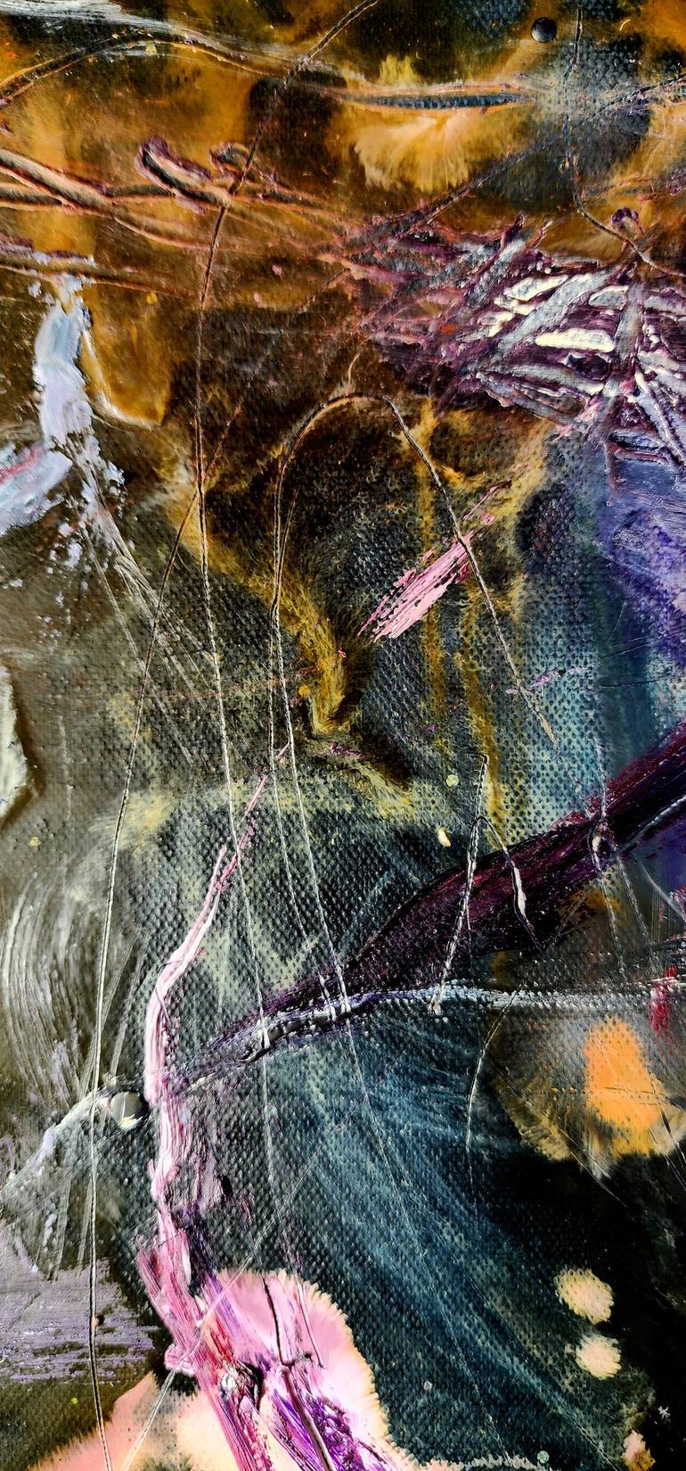 Original Abstract Expressionism Abstract Mixed Media by Izabela Carlucci