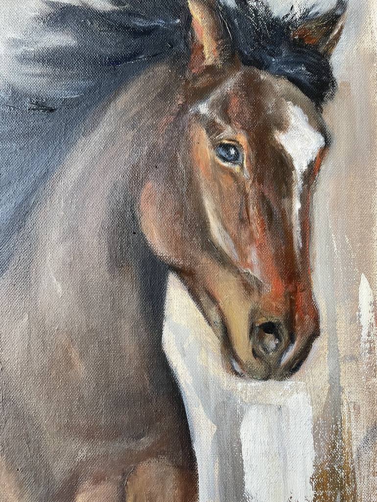 Original Abstract Horse Painting by Irina Krasnykh