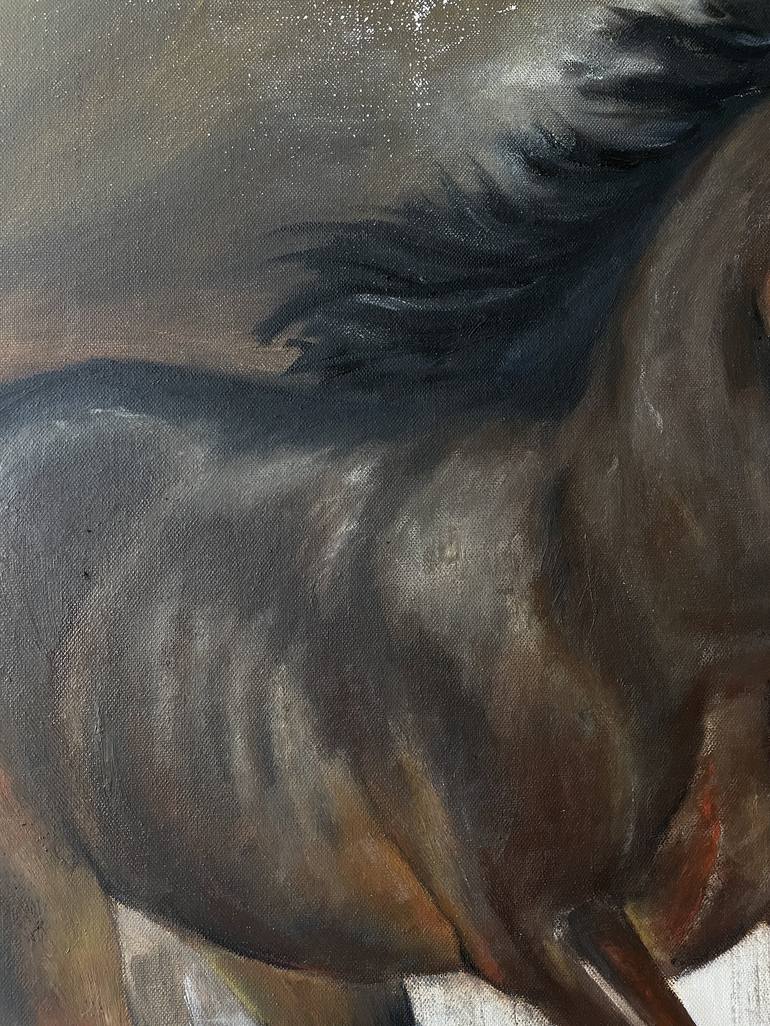 Original Abstract Horse Painting by Irina Krasnykh