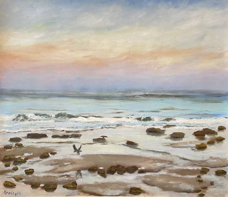 Print of Impressionism Beach Paintings by Irina Krasnykh