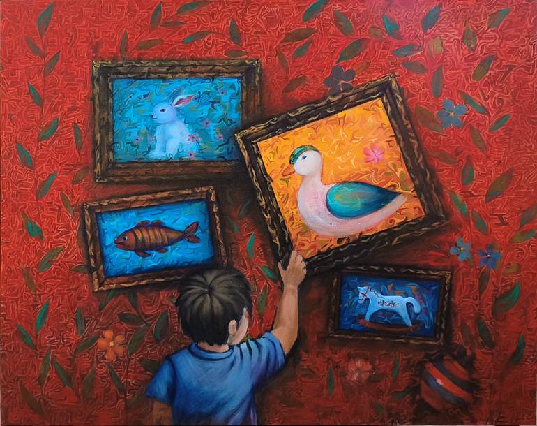 Original Children Painting by Jahanvee Sharma | Contemporary Art on Canvas | A Treasury of Little Things