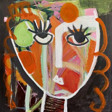 "Winifred" Original Abstract Face by Aleea Jaques thumb