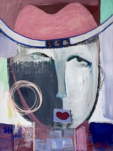 Aleea Jaques, Original Abstract Portrait Painting thumb