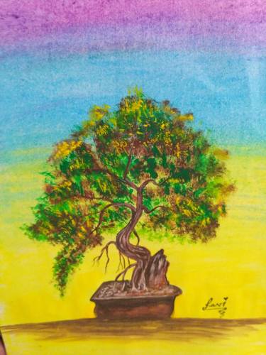 Original Art Deco Tree Paintings by RAVI DHINAKARAN