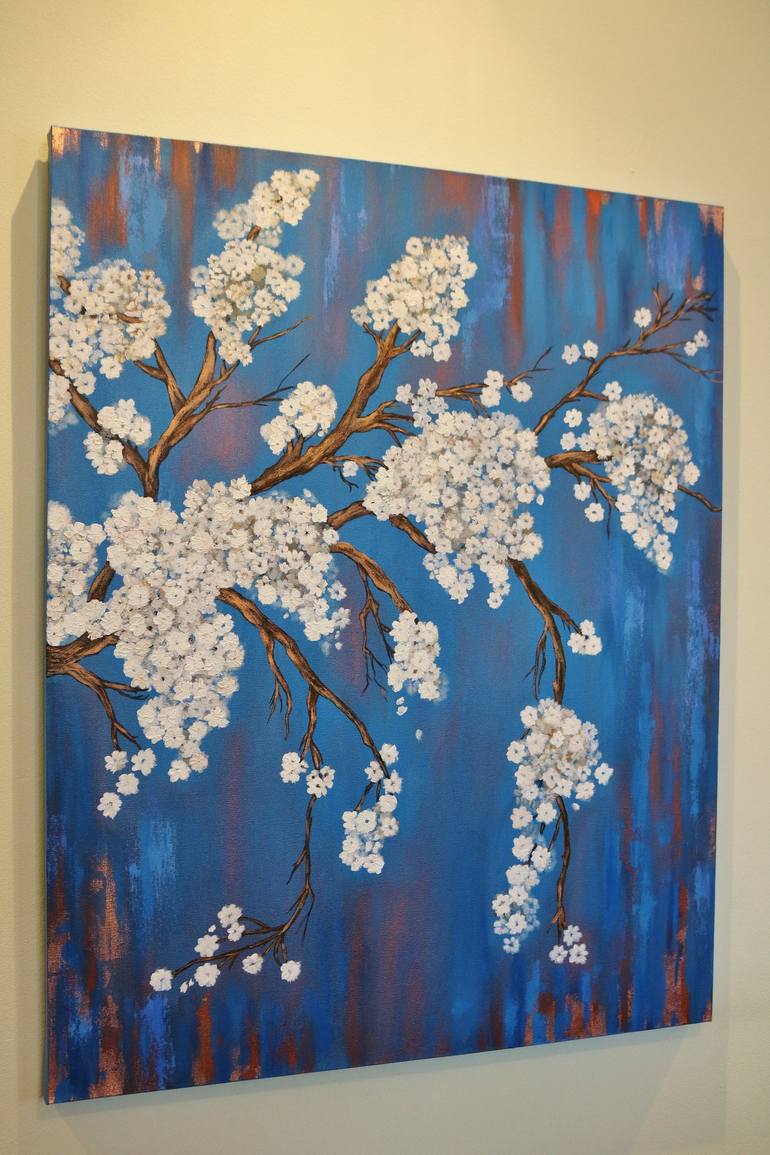 Original Abstract Tree Painting by Rano Rsl