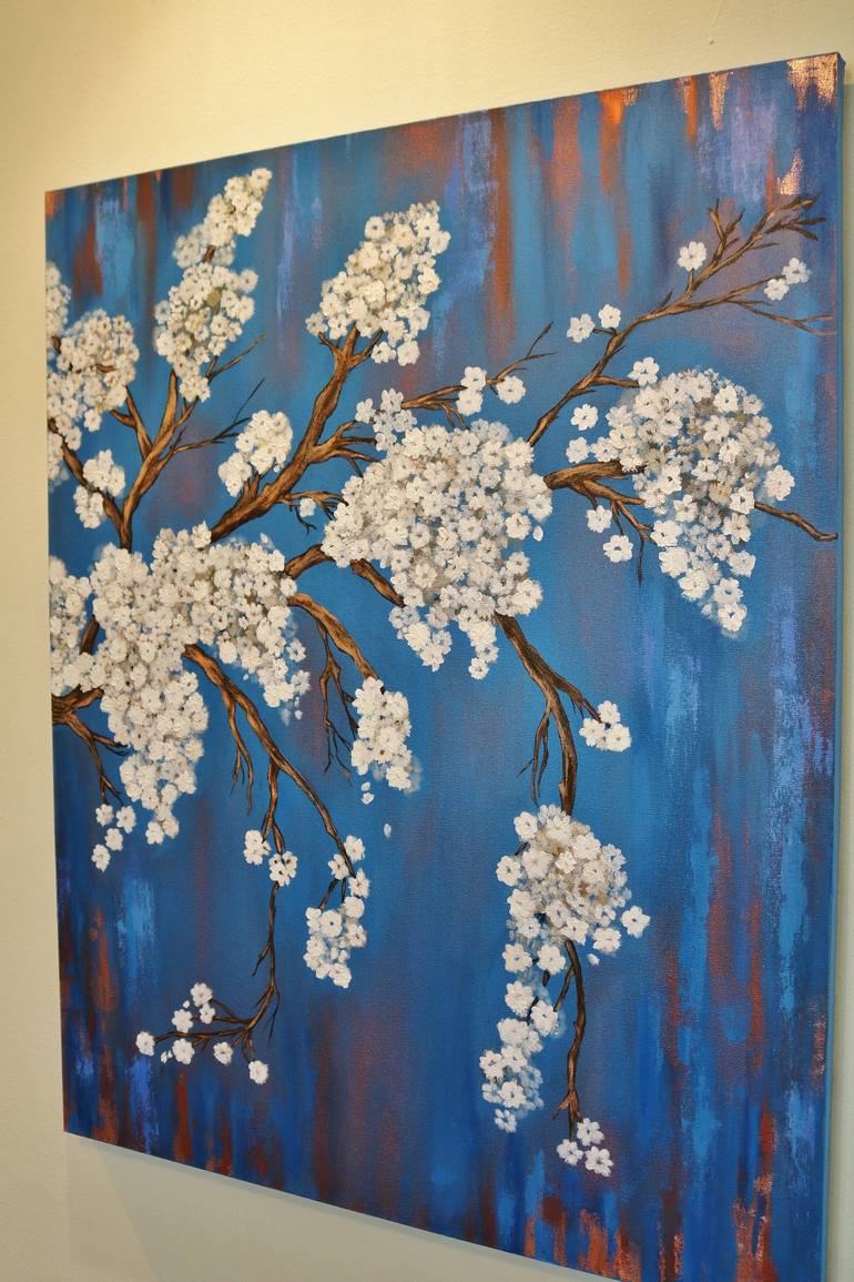 Original Abstract Tree Painting by Rano Rsl