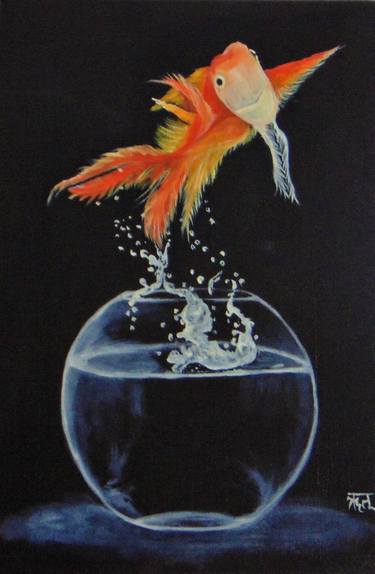Print of Conceptual Fish Paintings by Ritu Pal