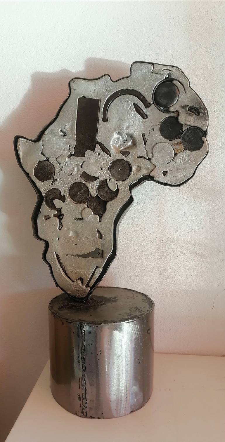 Original Abstract Expressionism Cities Sculpture by Abdelhaq Elyoussi