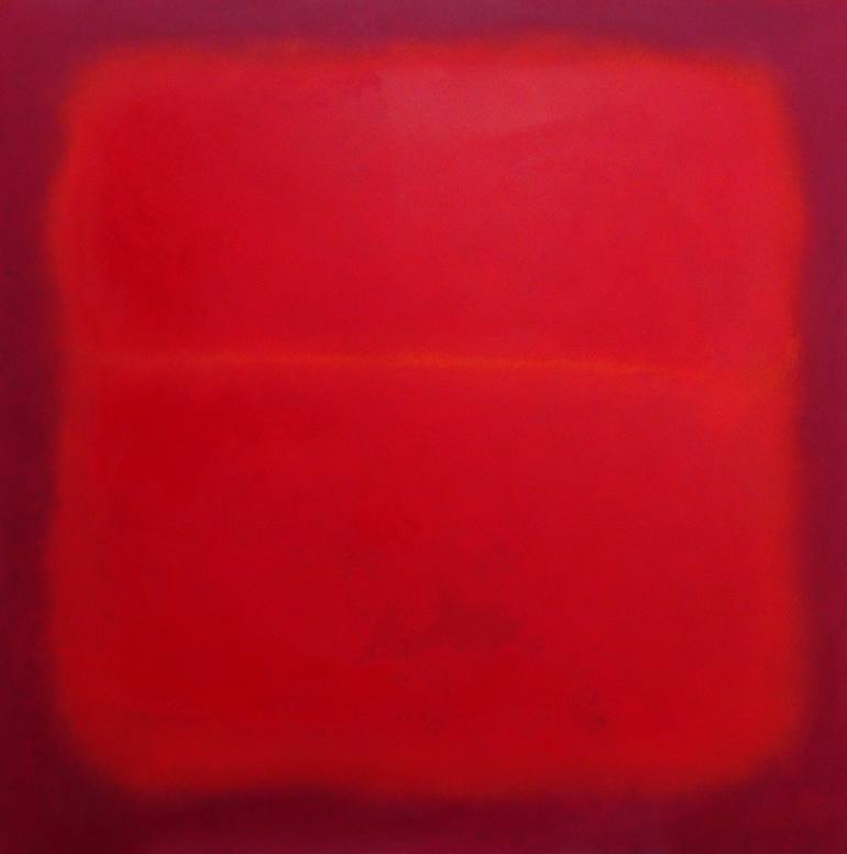 Modish Frø kronblad Red-on-Red Painting by Stanko Ropić | Saatchi Art