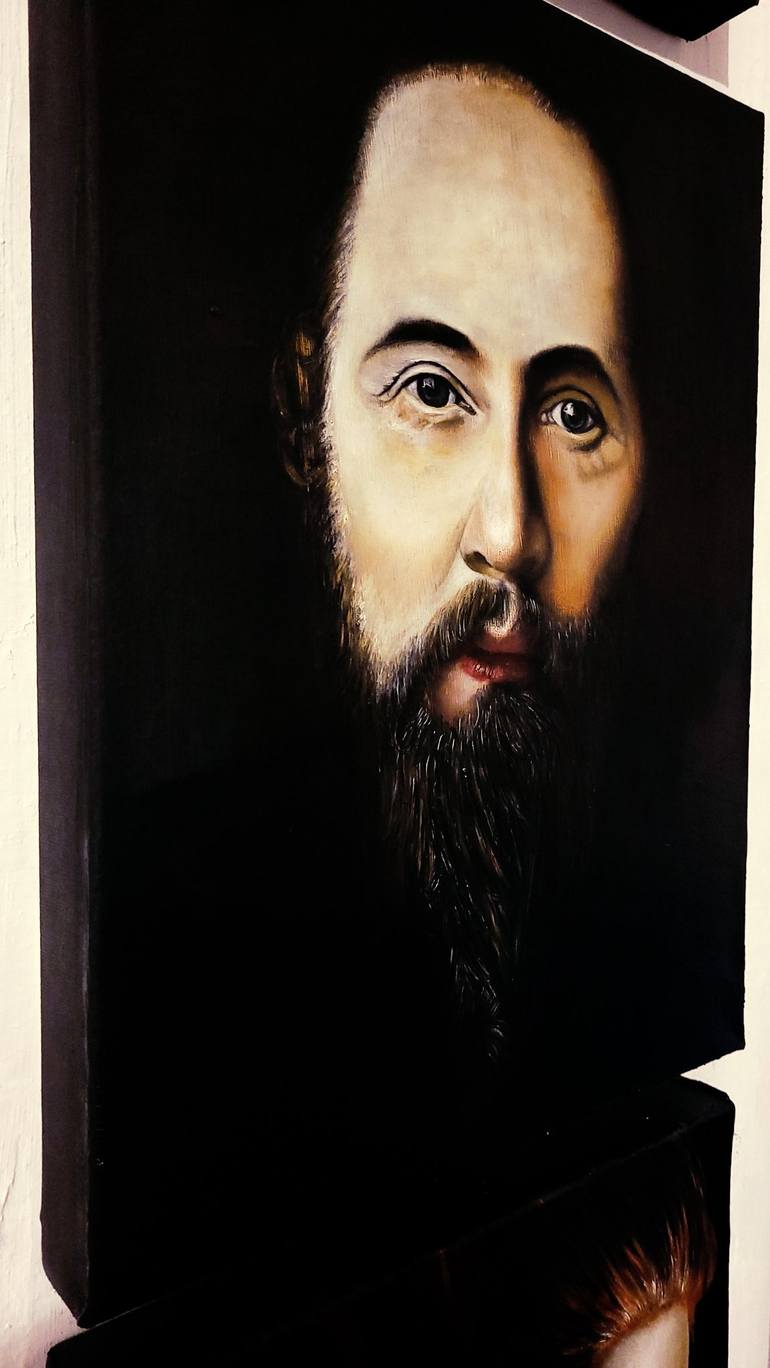 Original Portrait Painting by Ivanics Zsolt