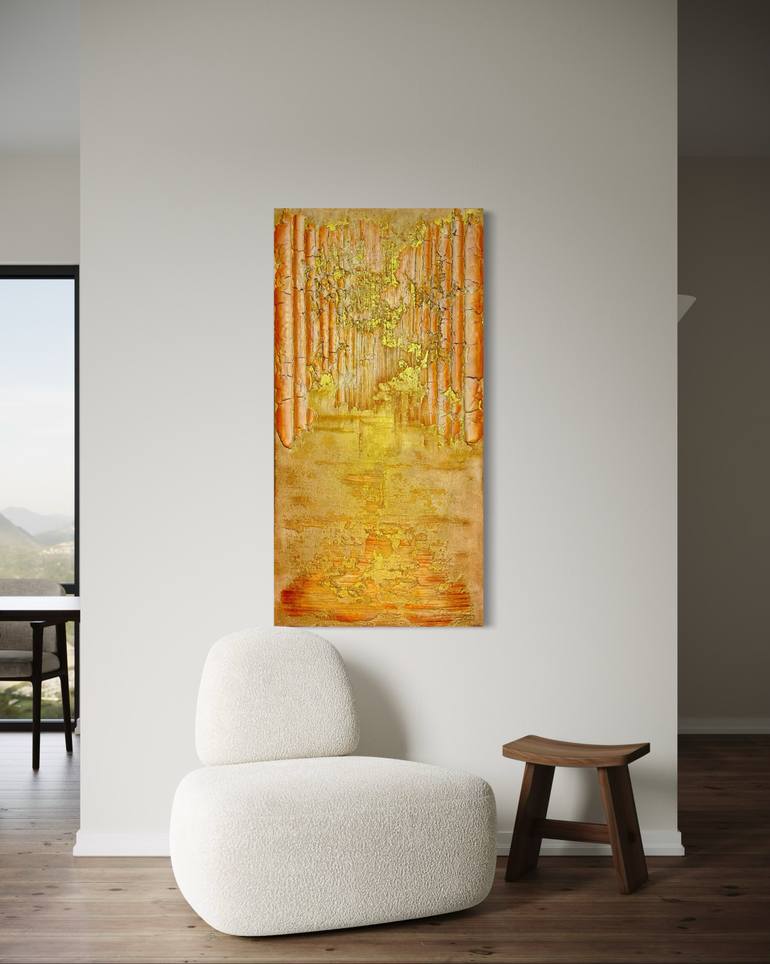 Original Abstract Expressionism Abstract Mixed Media by Nermen Khalil