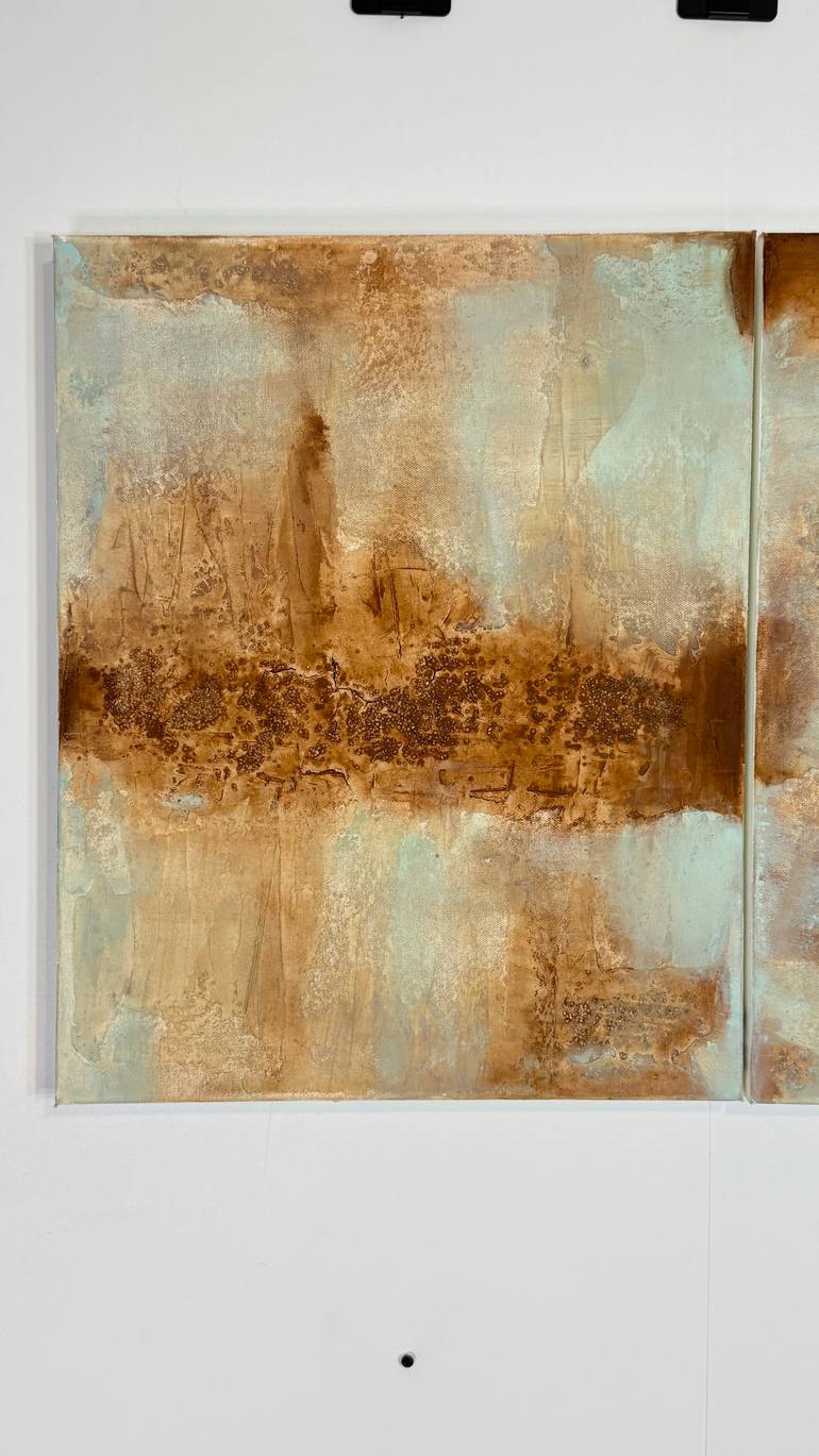 Original Abstract Architecture Mixed Media by Nermen Khalil