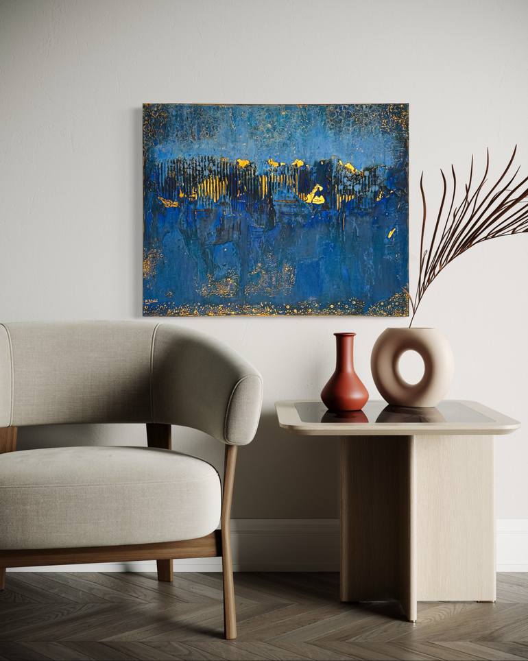 Original Abstract Expressionism Abstract Mixed Media by Nermen Khalil