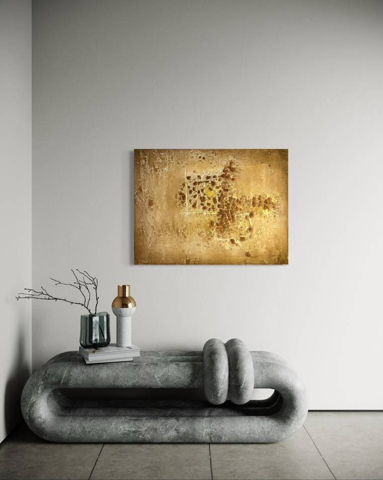 Original Abstract Expressionism Abstract Mixed Media by Nermen Khalil
