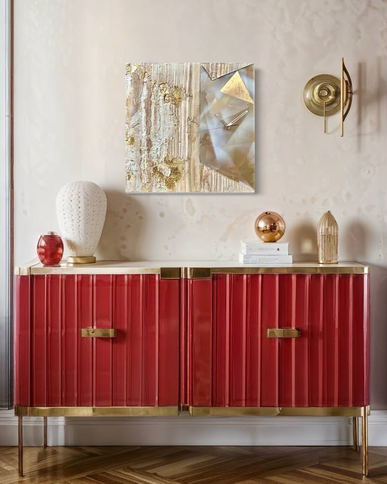 Original Art Deco Abstract Mixed Media by Nermen Khalil