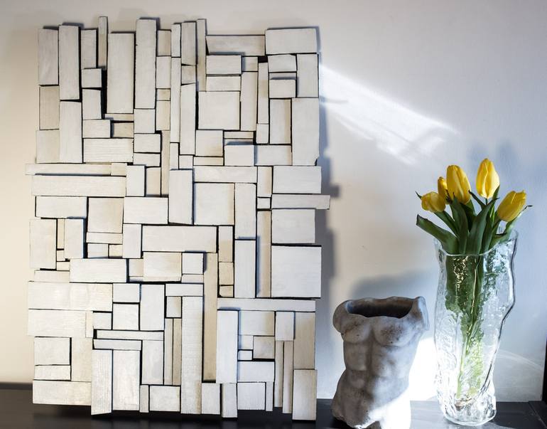 Original Abstract Geometric Sculpture by Elena Jurkowska