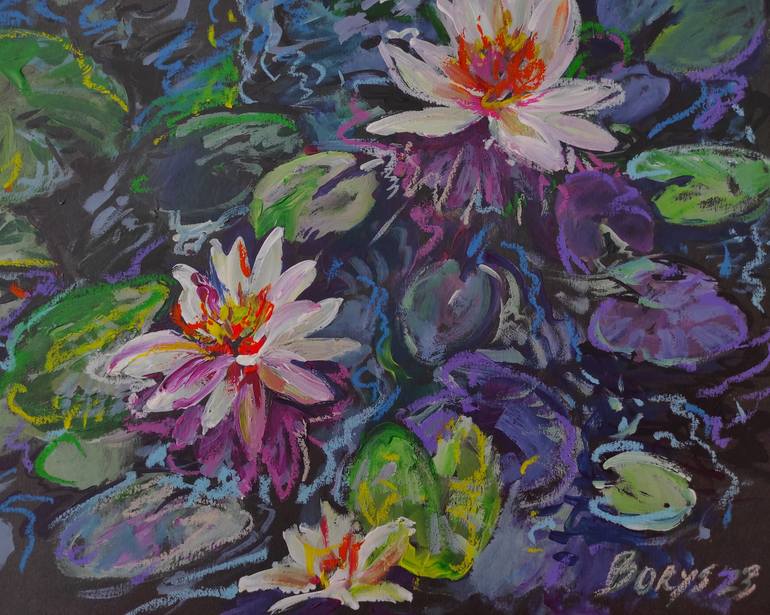 Original Abstract Expressionism Floral Painting by Tetiana Borys