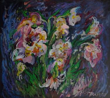 Original Contemporary Floral Paintings by Tetiana Borys