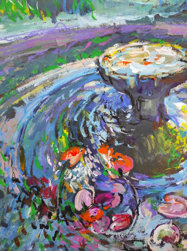 Original Abstract Floral Mixed Media by Tetiana Borys
