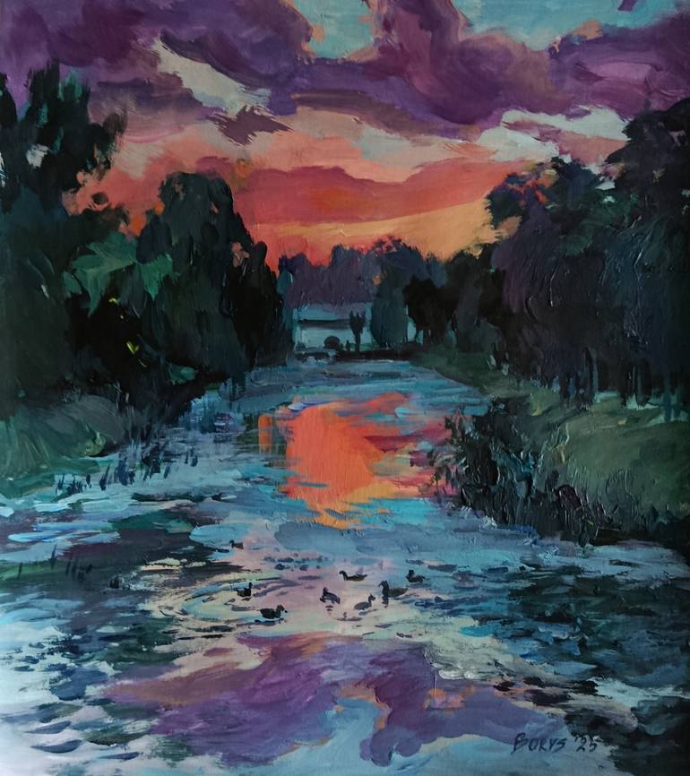 Original Contemporary Landscape Painting by Tetiana Borys