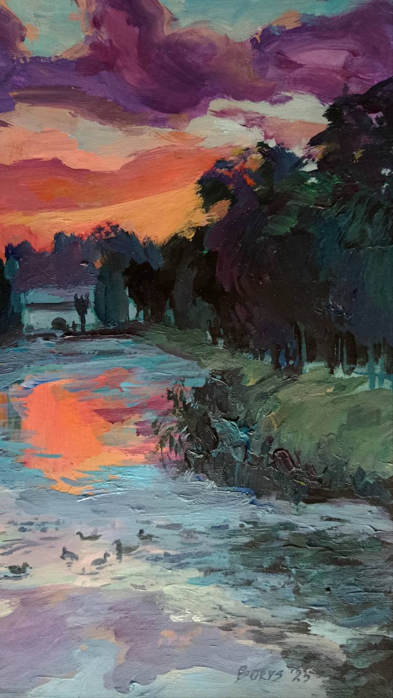 Original Contemporary Landscape Painting by Tetiana Borys