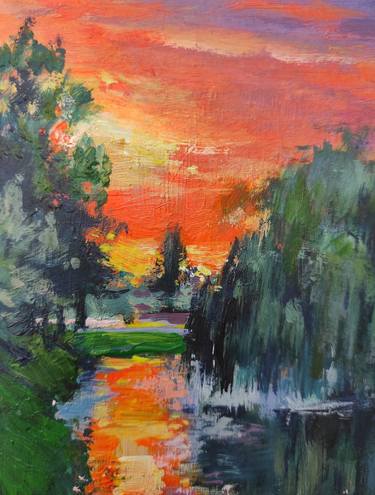 Print of Expressionism Landscape Paintings by Tetiana Borys