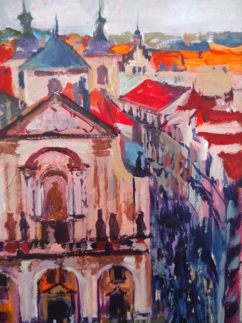 Original Architecture Painting by Tetiana Borys